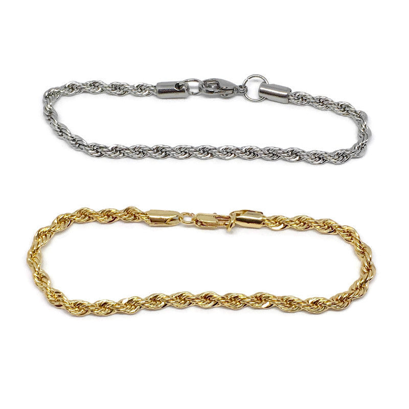 Stainless Steel Rope Chain Bracelet