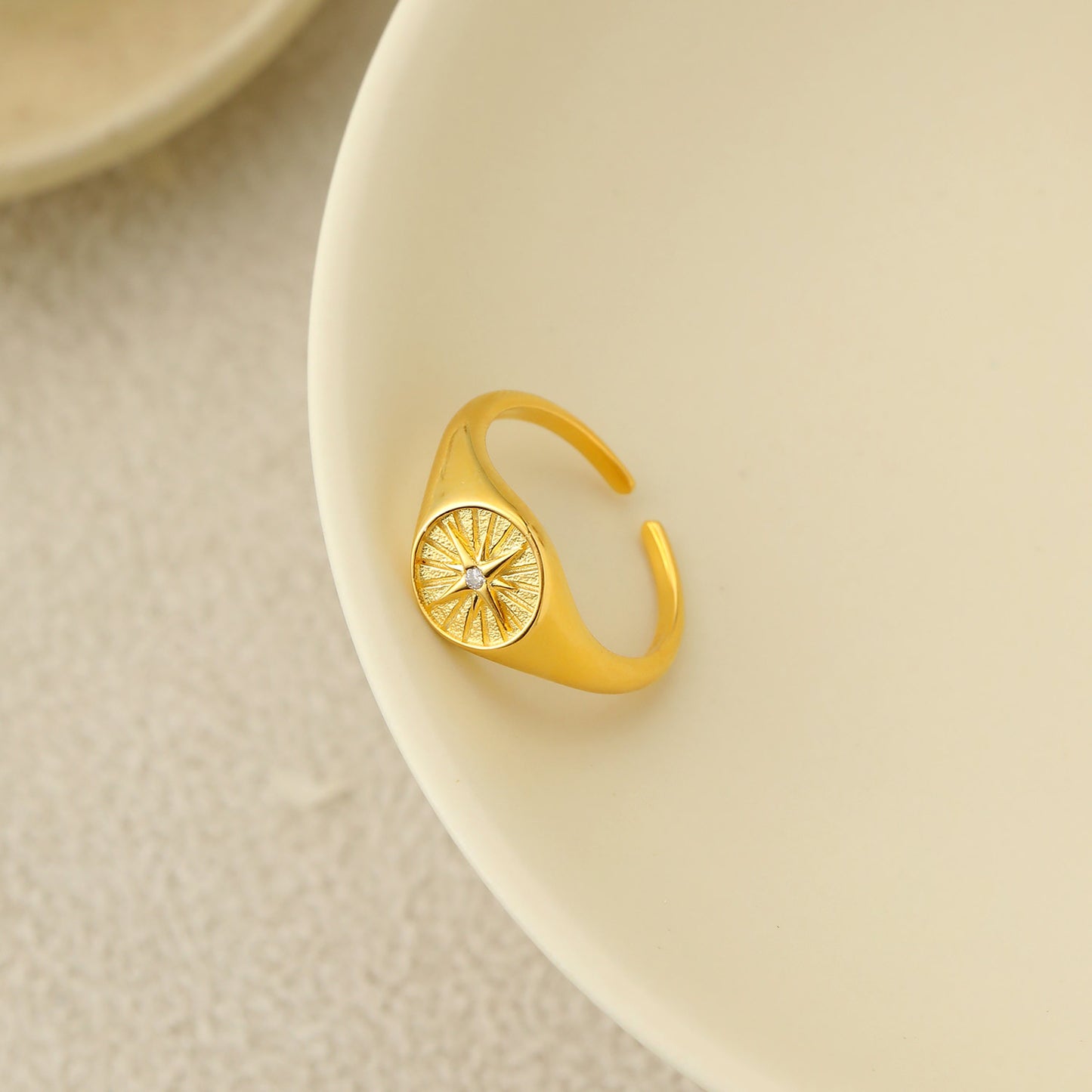 925 Sterling Silver CZ Sunshine Ring