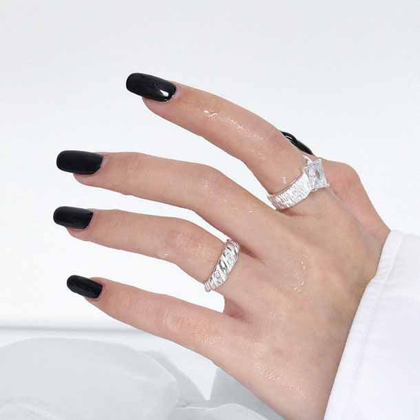 925 Sterling Silver Twisted CZ Ring