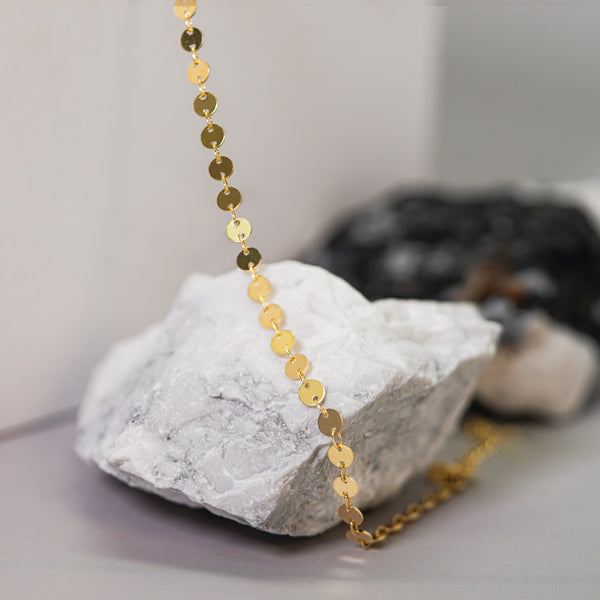 925 Sterling Silver Round Disc Bracelet/Anklet
