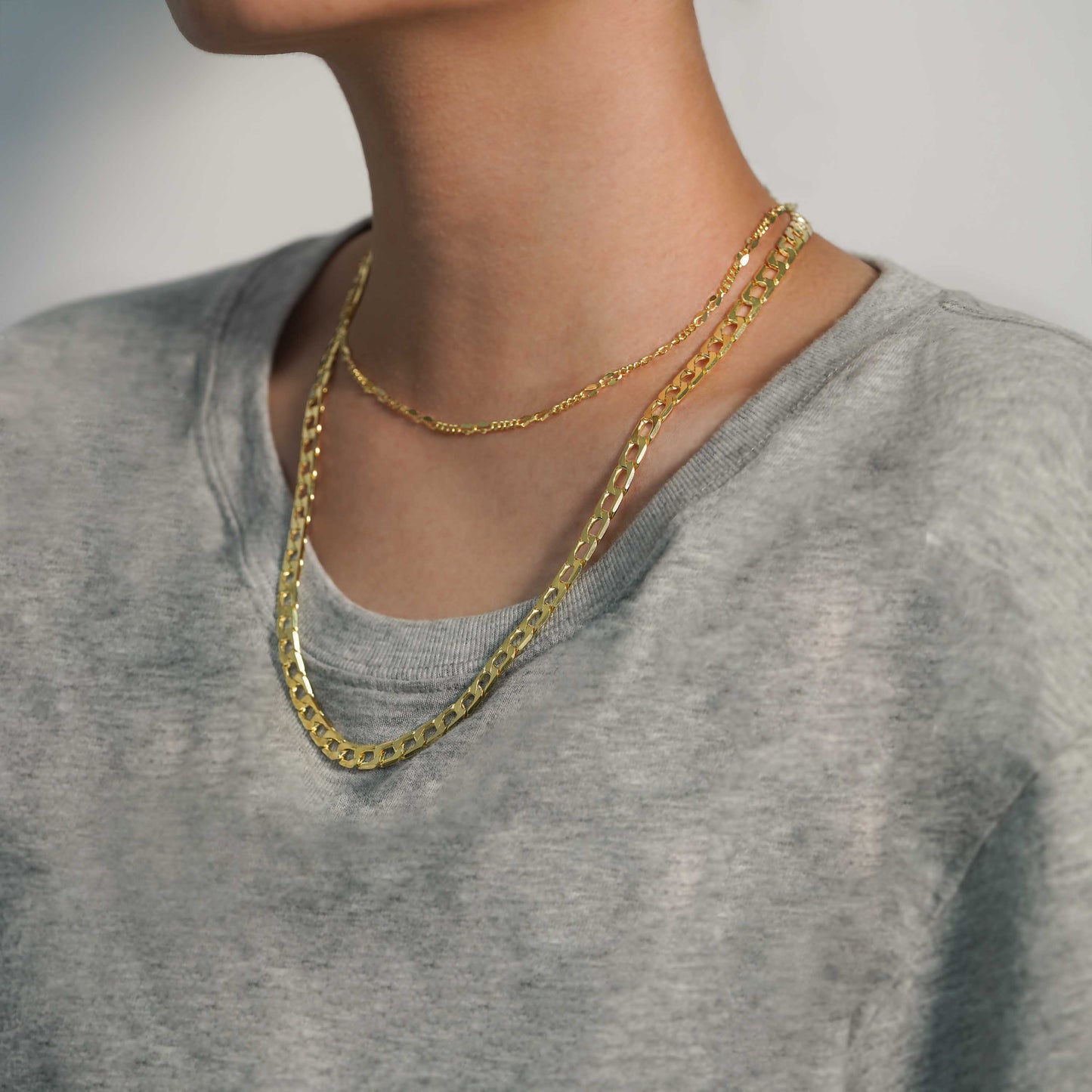 925 Sterling Silver Golden Chain Necklace