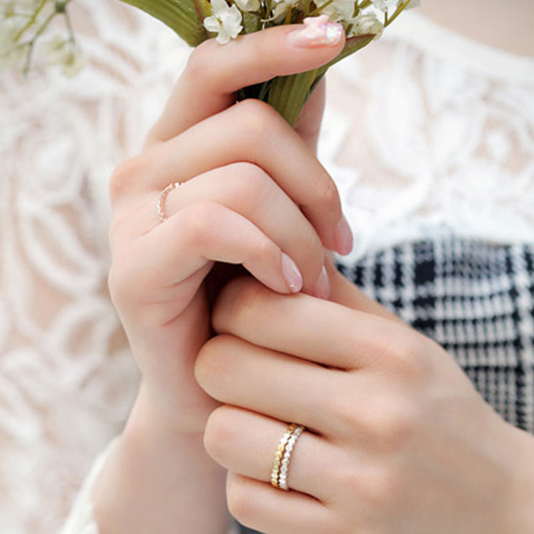 925 Sterling Silver Triple CZ Stacker Ring