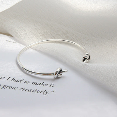 925 Sterling Silver Vintage Knot Bangle