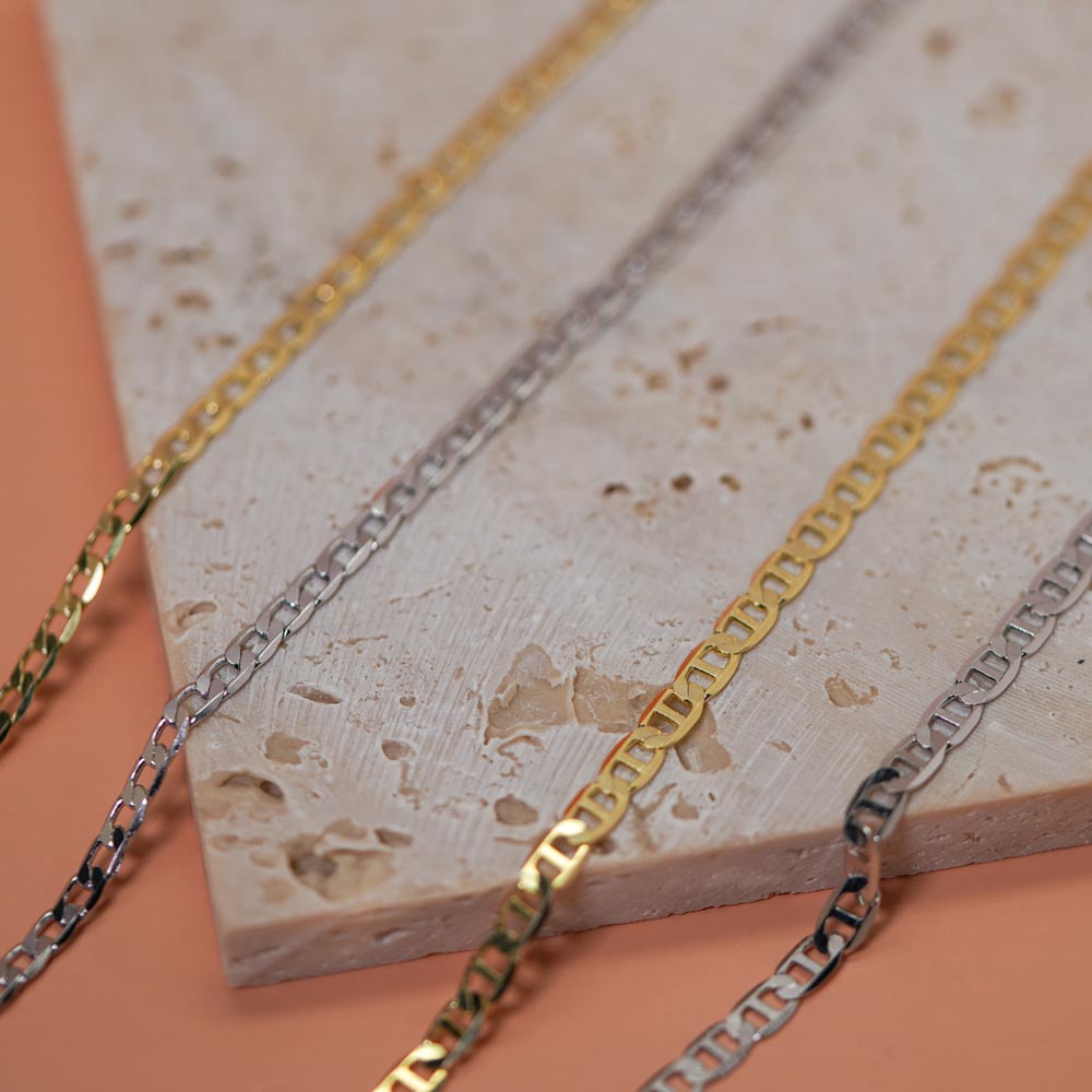 925 Sterling Silver Pig Nose Chain Necklace