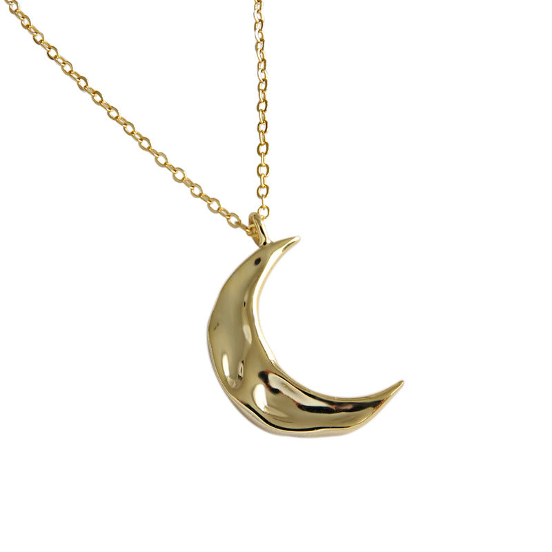 925 Sterling Silver Crescent Moon Necklace