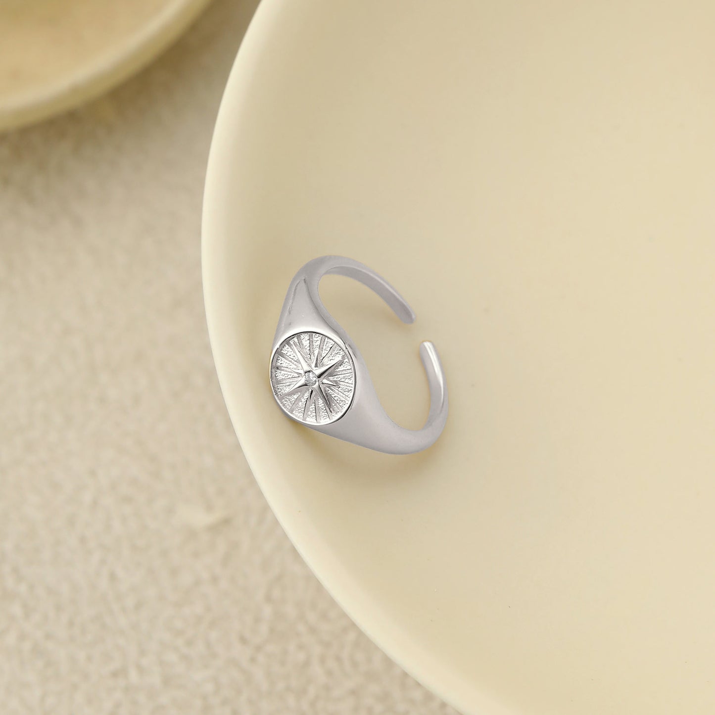 925 Sterling Silver CZ Sunshine Ring