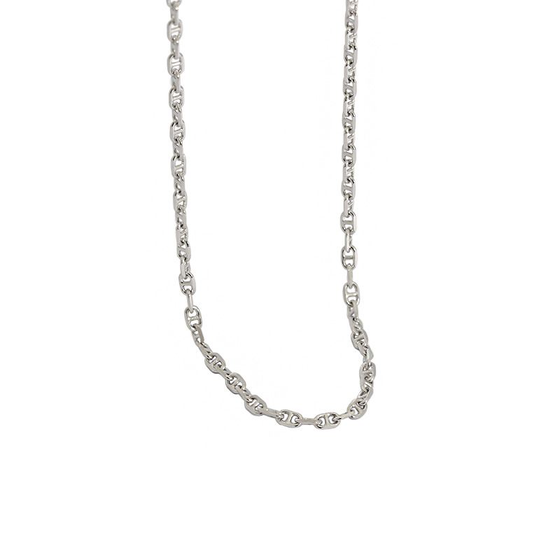 925 Sterling Silver Pig Nose Chain Choker