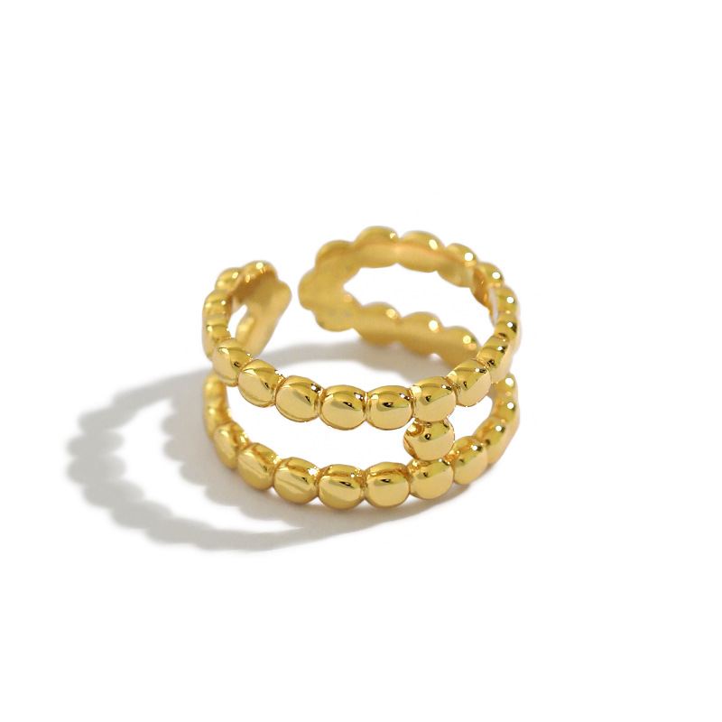 925 Sterling Silver H-Design Adjustable Ring