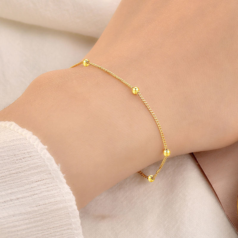 925 Sterling Silver Mini Beads Bracelet
