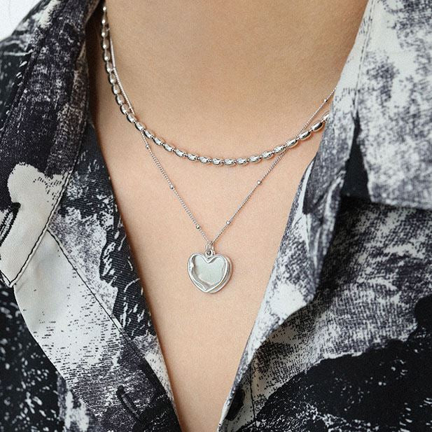 925 Sterling Silver Heart Pendant Necklace