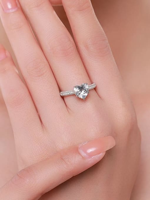 Heart Ice Crushed Sterling Silver & 18K Gold Plated Ring