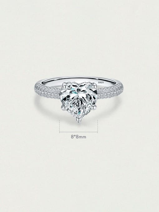 Heart Ice Crushed Sterling Silver & 18K Gold Plated Ring