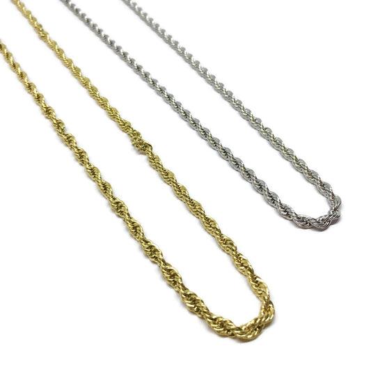 18K Gold Plated Rope Chain Necklace