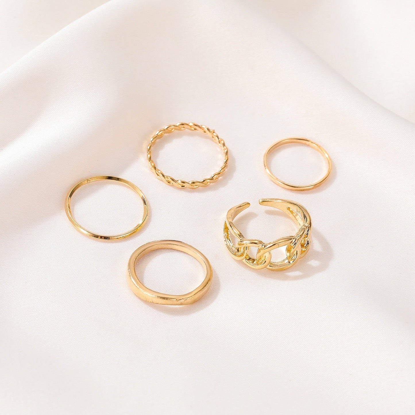 Alloy Five-Piece Ring Set