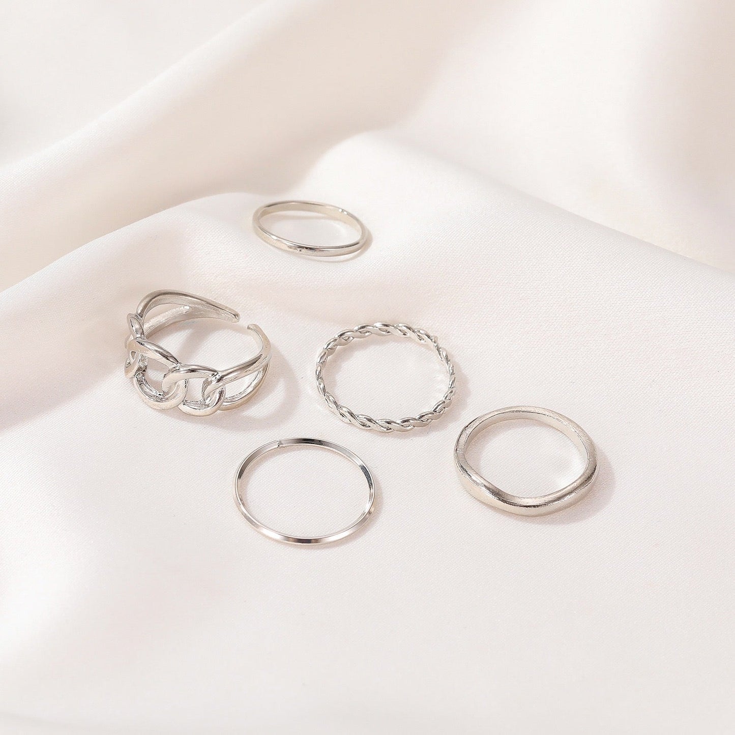 Alloy Five-Piece Ring Set