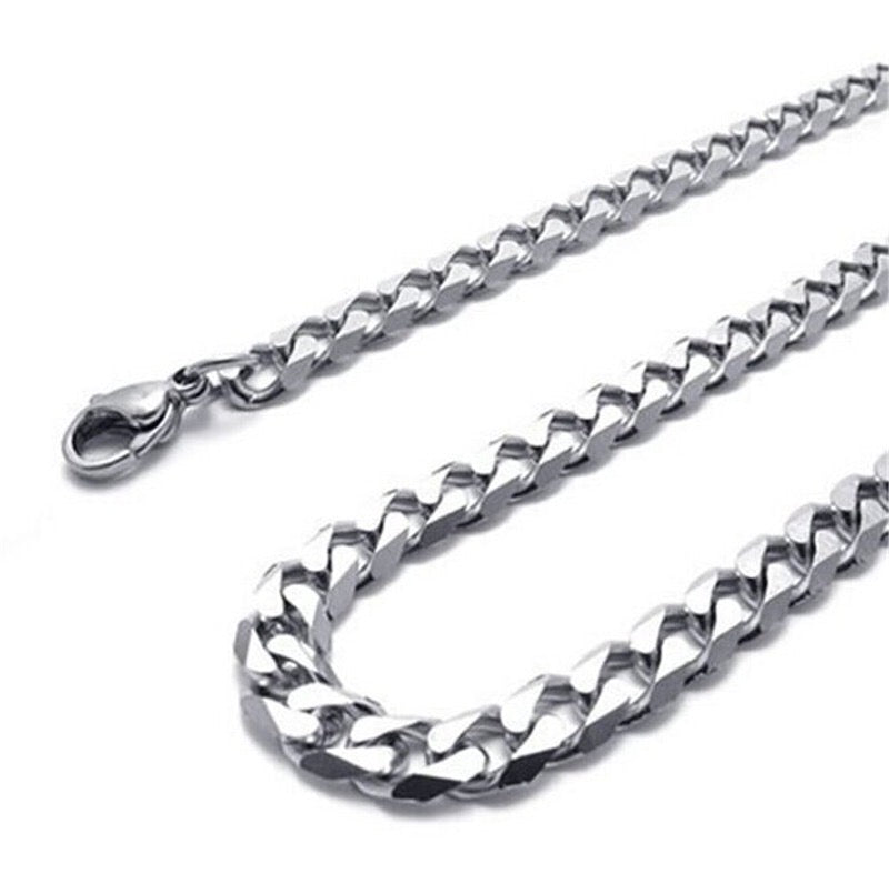 Titanium Steel Cuban Chain Necklace
