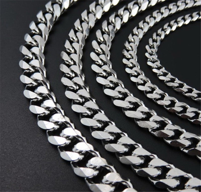 Titanium Steel Cuban Chain Necklace