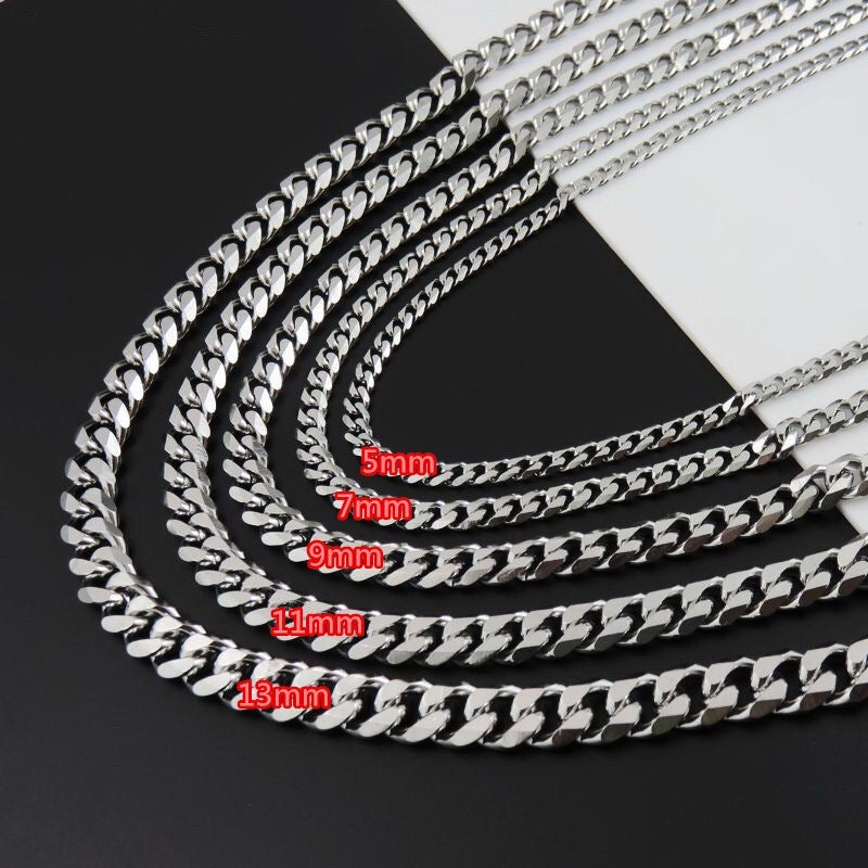Titanium Steel Cuban Chain Necklace
