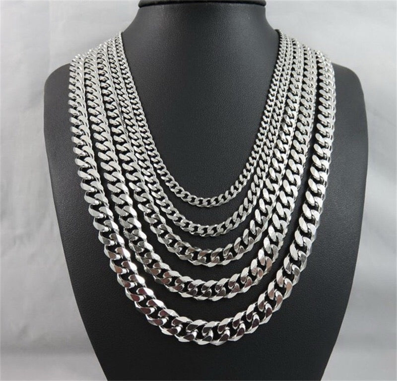 Titanium Steel Cuban Chain Necklace
