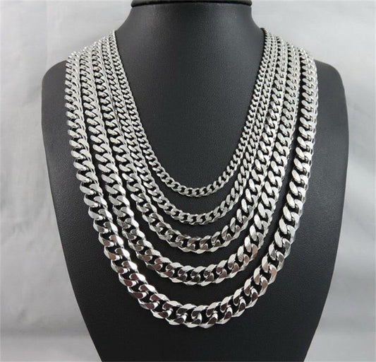 Titanium Steel Cuban Chain Necklace