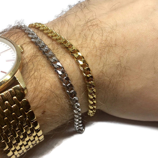 Stainless Steel Thick Curb Chain Link Bracelet