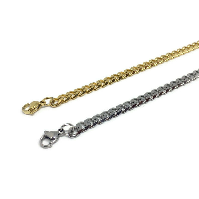 Stainless Steel Thick Curb Chain Link Bracelet