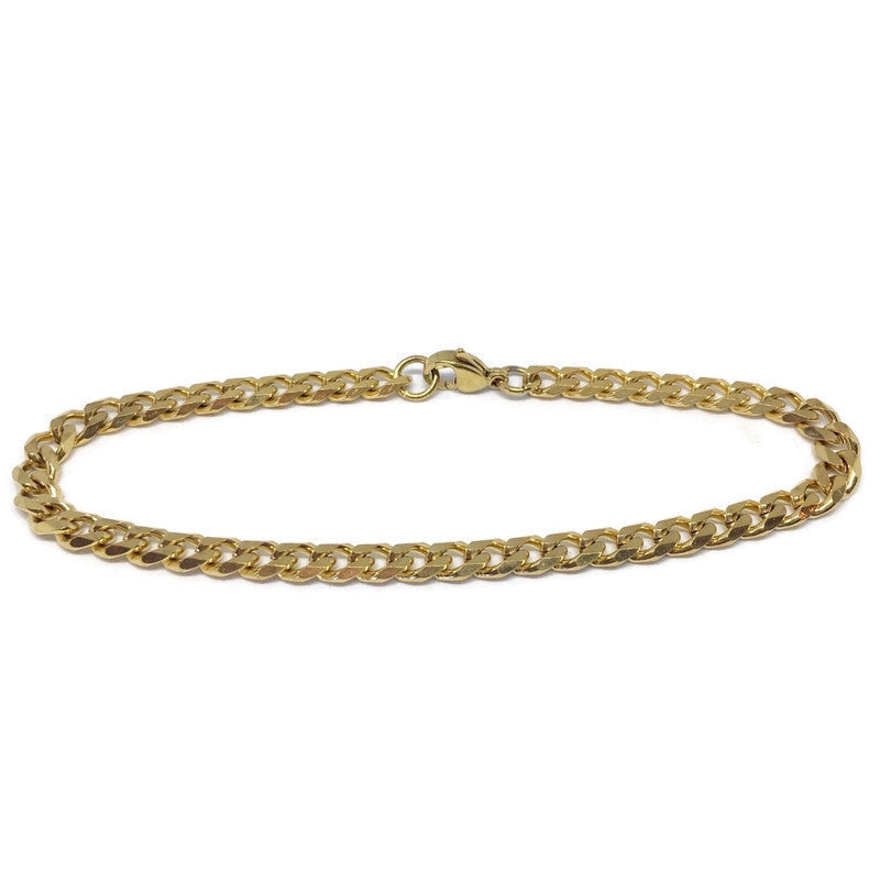 Stainless Steel Thick Curb Chain Link Bracelet