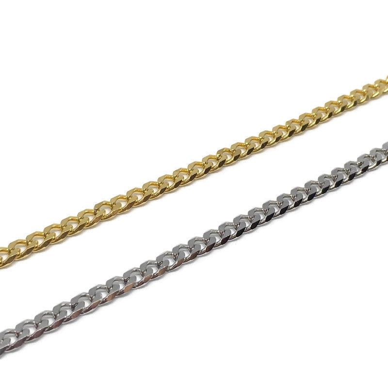 Stainless Steel Thin Curb Chain Link Bracelet