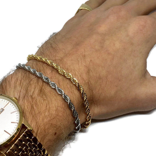 Stainless Steel Rope Chain Bracelet