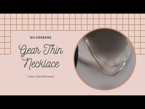 925 Sterling Silver Thin Gear Chain Necklace