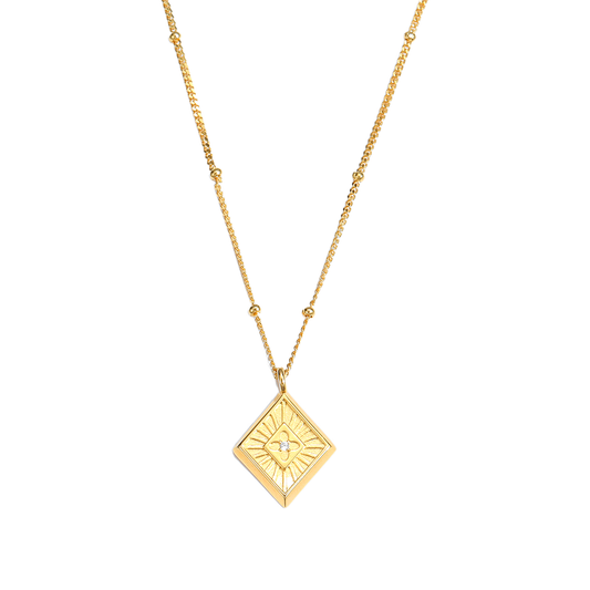 925 Sterling Silver Rhombus Necklace