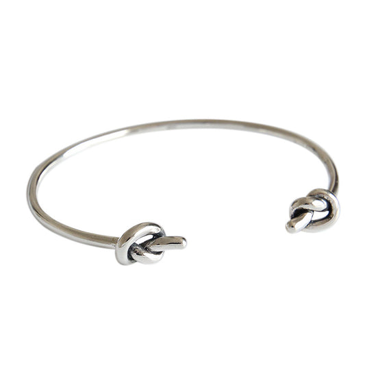 925 Sterling Silver Vintage Knot Bangle