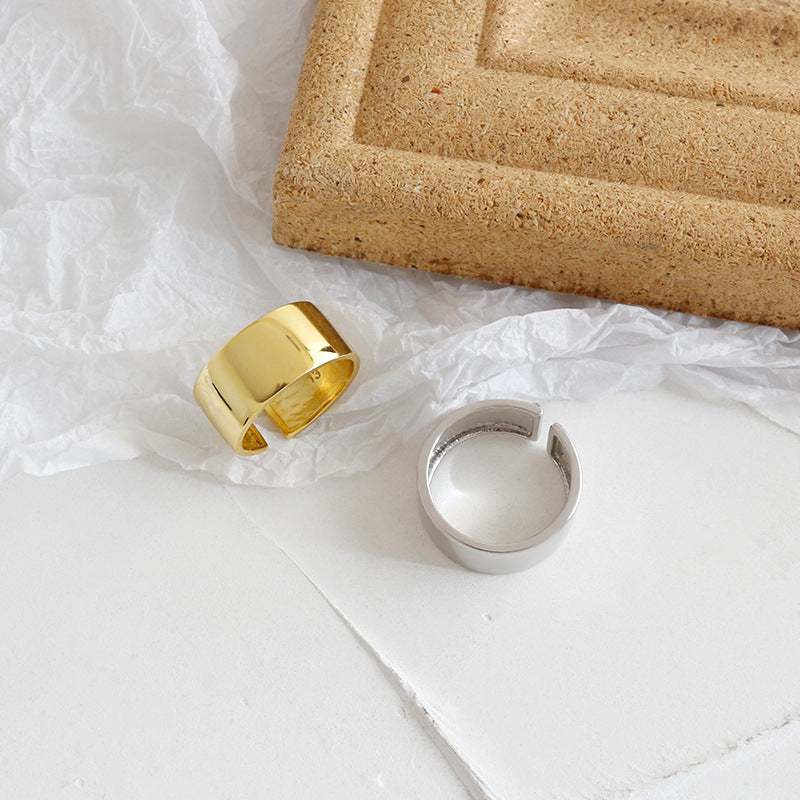 925 Sterling Silver Wide Band Ring