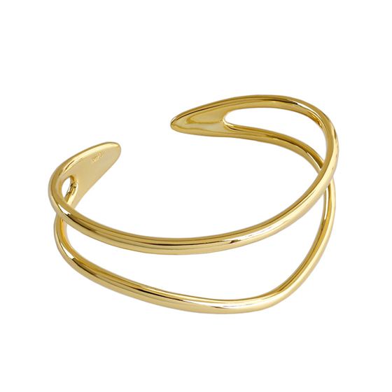 925 Sterling Silver Double Layer Bangle