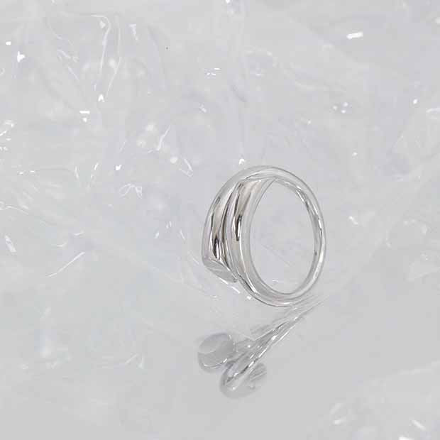 925 Sterling Silver Line Crossing Ring