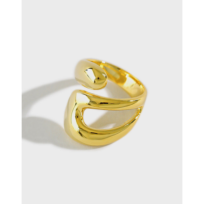 925 Sterling Silver Double Cross Ring