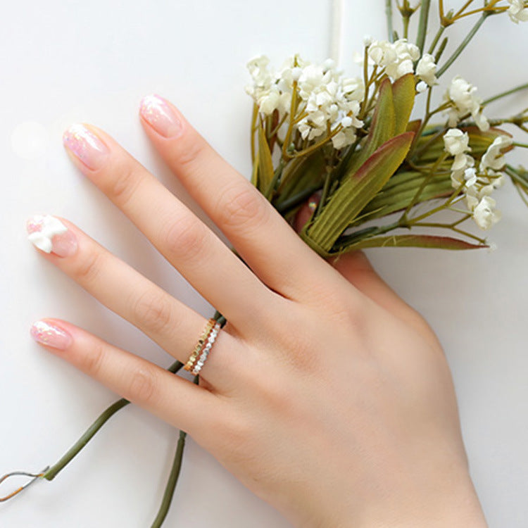 925 Sterling Silver Triple CZ Stacker Ring