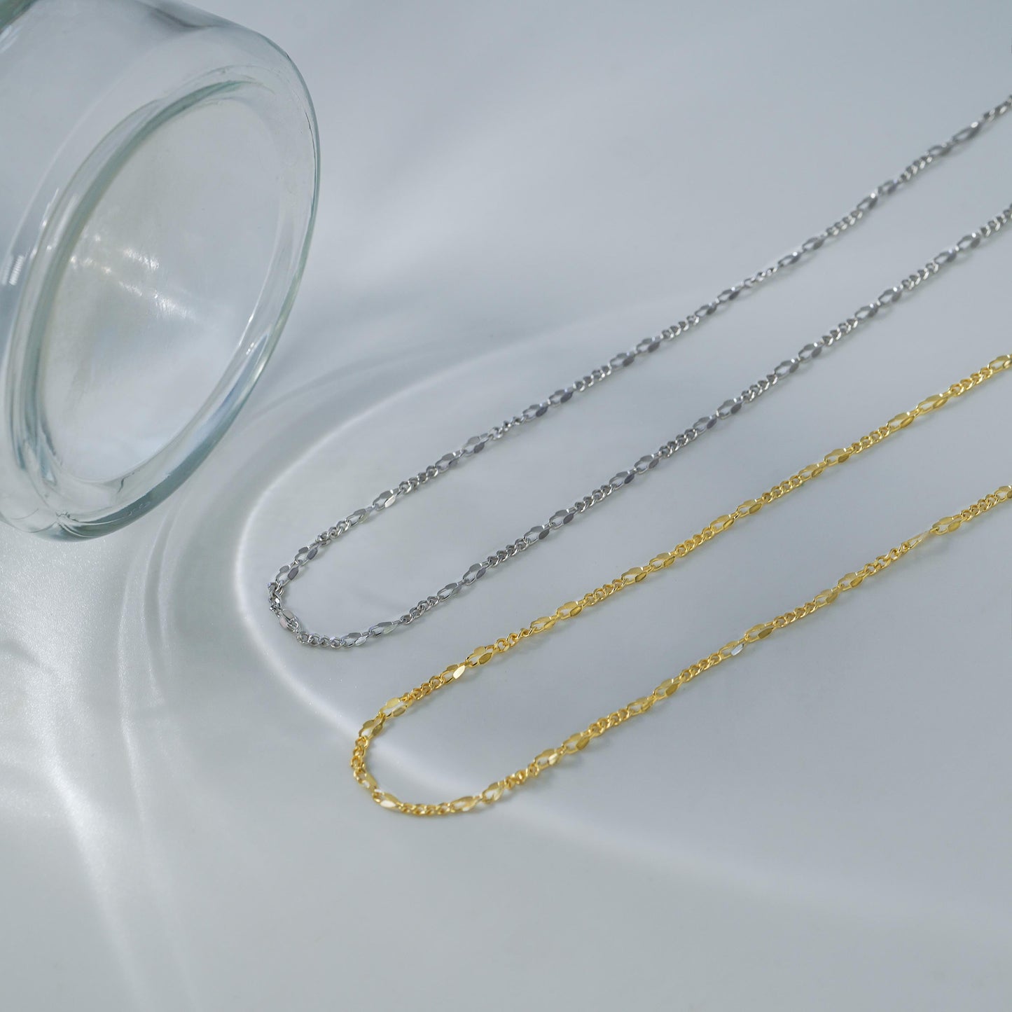925 Sterling Silver Golden Chain Necklace