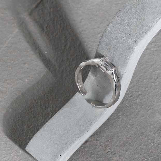 925 Sterling Silver Rectangle CZ Ring