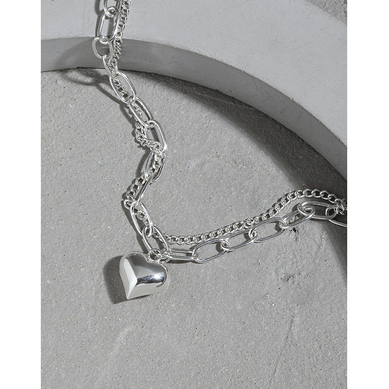 925 Sterling Silver Heart Chain Bracelet