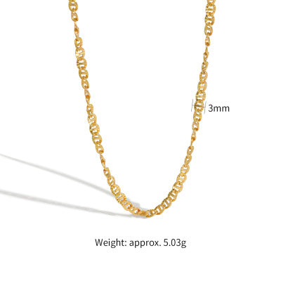 925 Sterling Silver Geometric Chain Choker