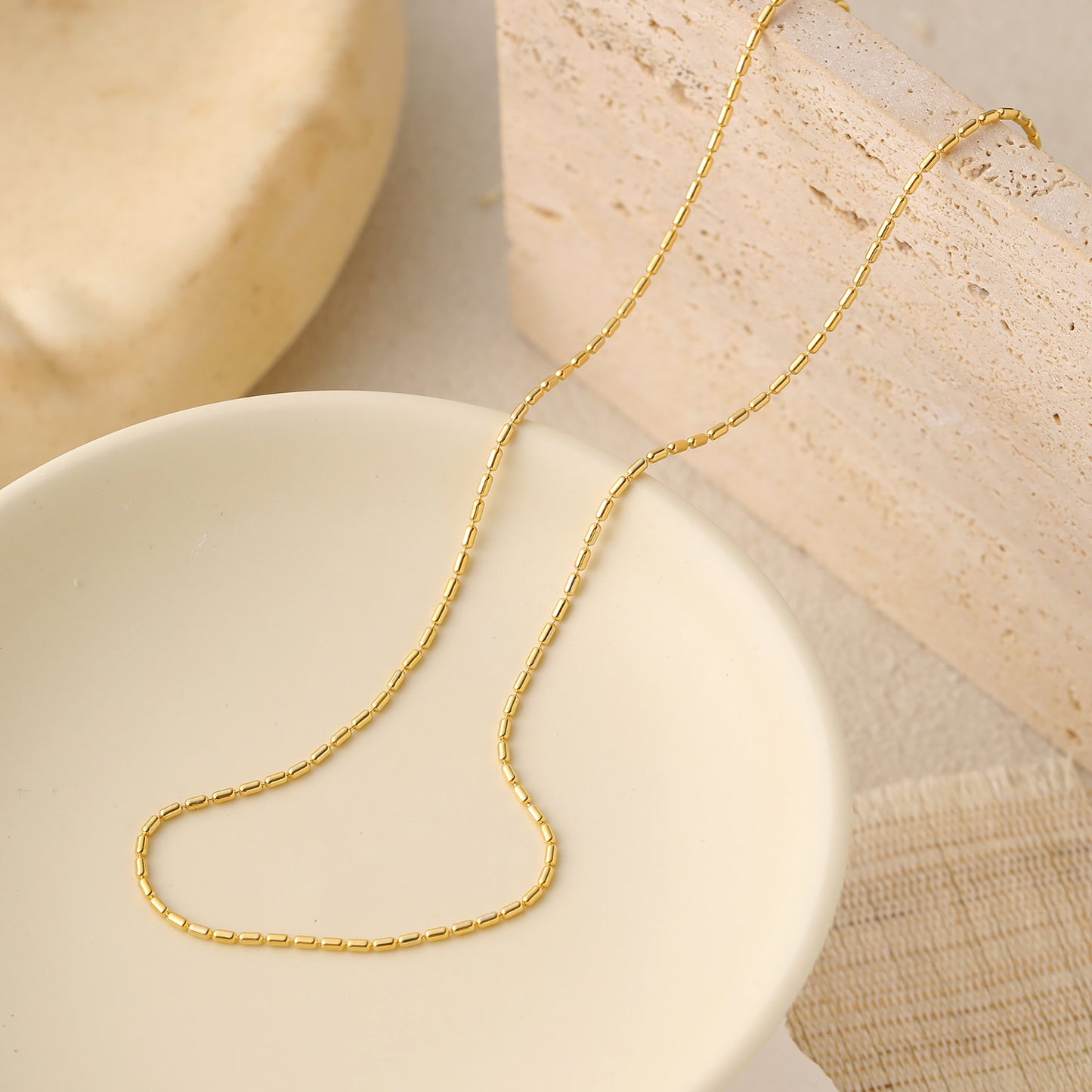 925 Sterling Silver Geometric Bead Choker