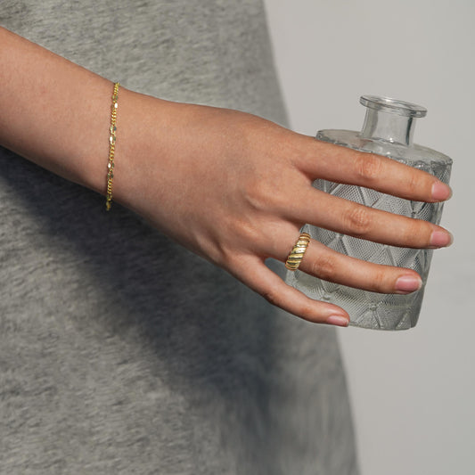 925 Sterling Silver Golden Chain Bracelet