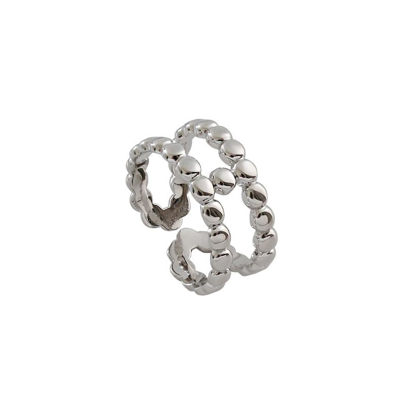 925 Sterling Silver H-Design Adjustable Ring
