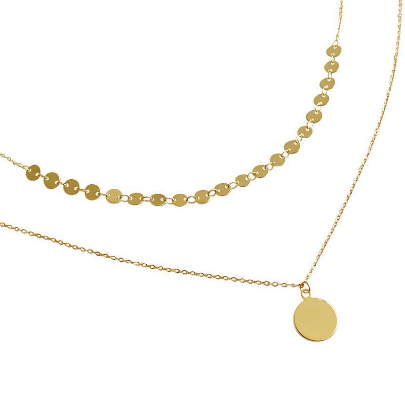 925 Sterling Silver Double Layer Necklace