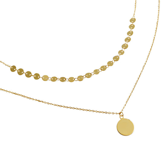 925 Sterling Silver Double Layer Necklace
