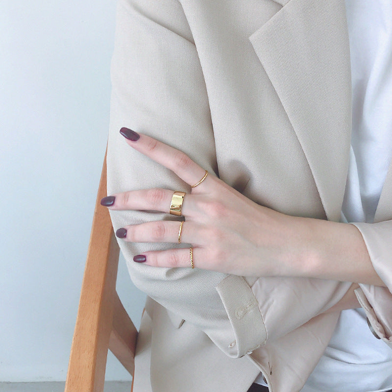 925 Sterling Silver Wide Band Ring