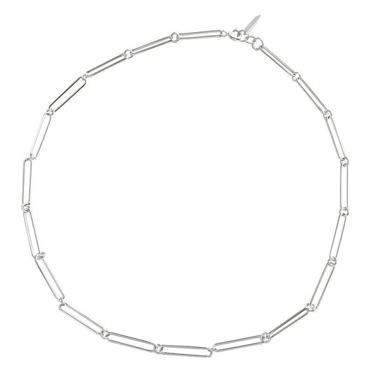 925 Sterling Silver Hollow Chain Choker