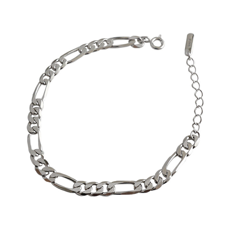 925 Sterling Silver Hollow Chain Bracelet