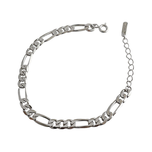 925 Sterling Silver Hollow Chain Bracelet